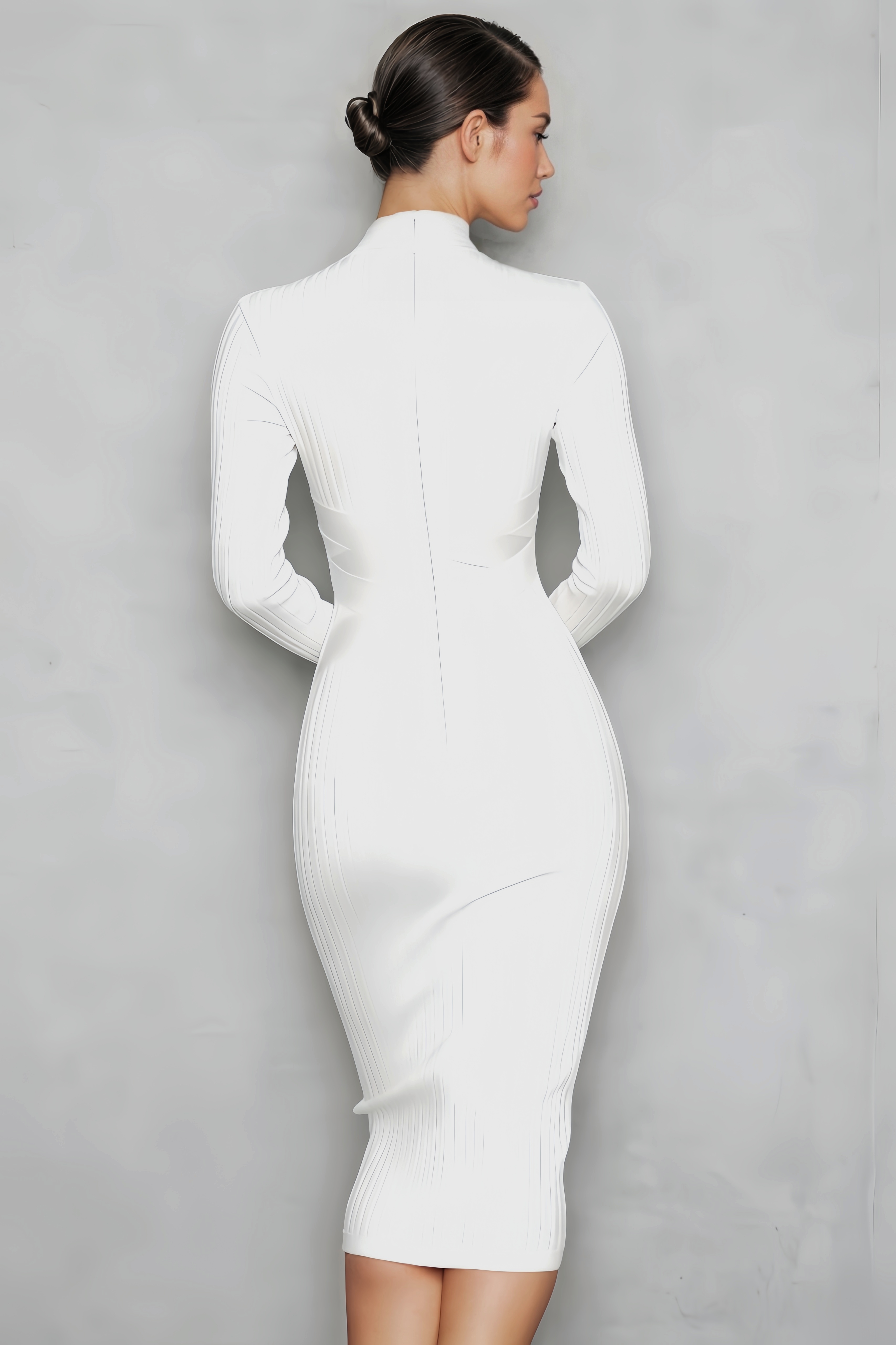 Alreem Fitted Bandage Midi Dress